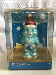 RARE Care Bears Glass Bedtime Moon Star Christmas Ornament 2005 - Picture 1 of 4