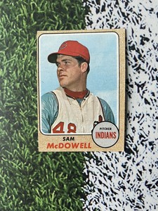1968 Topps Sam McDowell #115 EX Condition Low Cost Shipping 