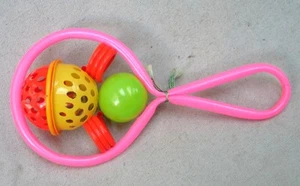 Vintage bunte Zelluloid Baby Rassel -- Japan - Bild 1 von 4