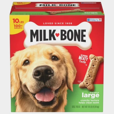 10 lbs, Milk-Bone Original Dog Biscuits, Large Crunchy Dog Treats