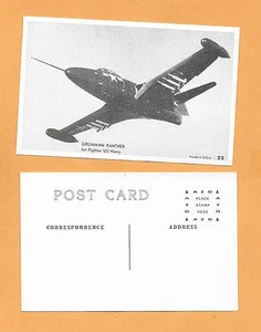 GRUMMAN PANTHER JET FIGHTER US NAVY POSTCARD 3 1/2 X 5 1/2" - Picture 1 of 1