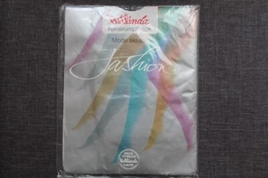 Vintage Bellinda Fashion Mode aktuell Strumpfhose Gr. 44-46 Marine Muster Neu - Bild 1 von 3