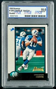 Charlie Batch 1998 Bowman NFL #206 USA 10 GEM MT Rookie RC Detroit Lions QB - Foto 1 di 3