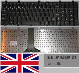 Teclado Qwerty UK MSI MS1683 MS-1683 CR600, LG E500 MP-08C23UK-359 Negro - Imagen 1 de 1