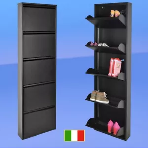 Scarpiere SLIM Originali - Scarpiera Nera da 20/30 Scarpe in 15 cm! - Foto 1 di 5