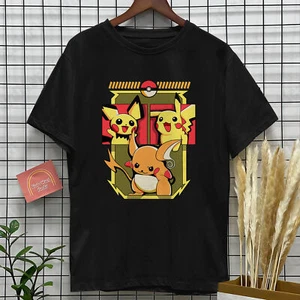 Pikachu Raichu Evolution süßes T-Shirt lustiges Shirt Pikachu Shirt Retro japanisch - Bild 1 von 9