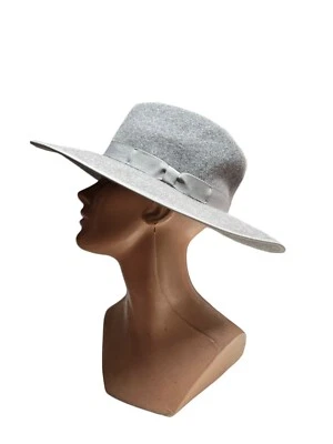 Olive And Pique Women's Barry Western Gray Wide Brim 100% Wool Felt Hat - Image 1 of 4