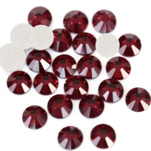Wholesale 8 x 1440 pcs ss20 5mm Siam Red Nail Art Glass Rhinestone Flatback - Picture 1 of 1