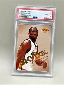 2003 Skybox Autographics Kobe Bryant Card #2 NM-MT PSA 8 - Picture 1 of 2