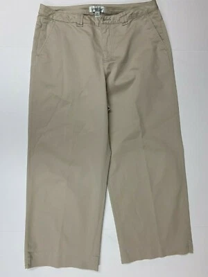 Coldwater Creek Pantalón Talla 8 Mujer Capri Beige Chino Recto Foto 1 de 4