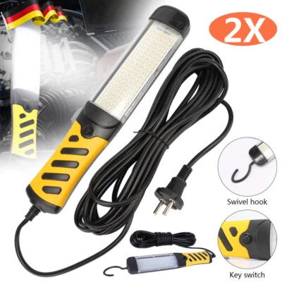 2X Stablampe für 100 LED KFZ Arbeitsleuchte Werkstattlampe Handlampe mit Magnet - Bild 1 von 4