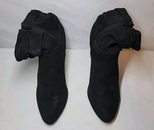 Worthington Mujer Botines de Gamuza Negros Tacón Bloque Tobillo Cremallera Botas 10 M - Imagen 1 de 14