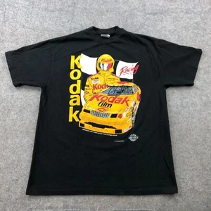 Vintage Nascar Shirt Men Large Black Sterling Martin Kodak Double Sided Racing - Picture 1 of 14