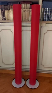 Beolab 6000 Bang & Olufsen Diffusori Attivi Altoparlanti Casse Rosse - Foto 1 di 6