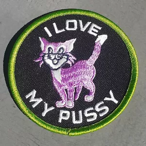 Patch motoslitta GATTO ARTICO vintage anni 70 AMO LA MIA FIGA - Foto 1 di 1