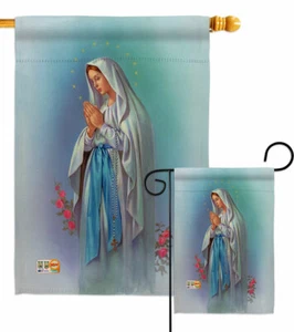 Our Lady of Grace Garden Flag Faith Religious Decorative Gift Yard House Banner - Picture 1 of 17