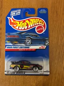 NEW HOT WHEELS 1999 FIRST EDITIONS 10/26 PORSCHE 911 GT3 CUP #912 DIECAST NIP - Picture 1 of 6