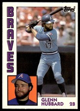 1984 Topps Tiffany Glenn Hubbard Atlanta Braves #25