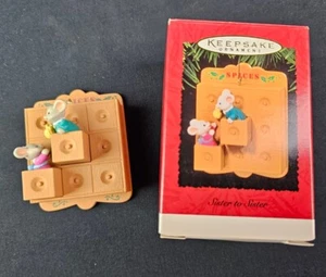 1995 Hallmark Keepsake Sister to Sister Mice Spice Drawer Christmas Ornament - Picture 1 of 9