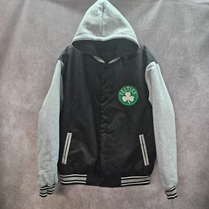 NWT JH Design Boston Celtics Reversible Hooded Varsity Letterman Jacket Mens L - Picture 1 of 9
