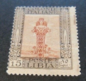 ITALIA,ITALY Colonie LIBIA 1921 " Serie Pittorica " 15 c. D.14 MH* ss. 25 - Picture 1 of 1