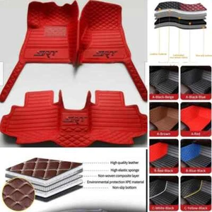 Fit For Dodge SRT Car Floor Mats Waterproof Carpets Cargo New Leather Anti Slip - Foto 1 di 27