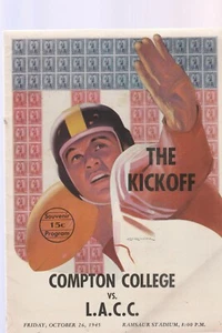COMPTON COLLEGE VS. L.A.C.C. 1945  PROGRAM AT RAMSAUR STADIUM - Picture 1 of 3