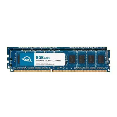 OWC 16GB (2x8GB) DDR3L 1866MHz 2Rx8 ECC Unbuffered UDIMM 240pin Memory RAM - Image 1 of 4