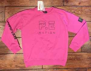 P.E. Sudadera Nation X Nylon House Heads Up Cuello Redondo Talla S Rosa Frambuesa Nueva con Etiquetas - Imagen 1 de 15