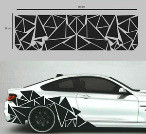 Triangles Sport Racing Car Van Stripes Stickers Decals Vinyl Graphics Adhesive - Picture 1 of 3