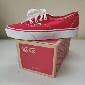 Vans Authentic VN000EE3RED Unisex Red Shoes men's size 5 women's 6.5 w/box - Picture 1 of 8