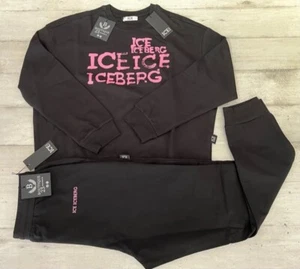 Felpa E Pantalone ICE ICEBERG Cotone colore Nero TG.XS Donna Nuovo Completo Tuta - Imagen 1 de 6