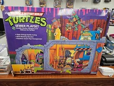 1989 Playmates TMNT Teenage Mutant Ninja Turtles Sewer Lair 100% COMPLETE w/Box!