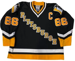 MARIO LEMIEUX PITTSBURGH PENGUINS 1997 STARTER AUTHENTIC JERSEY 60 - Picture 1 of 6
