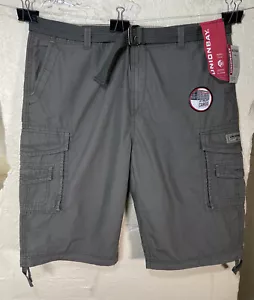 Unionbay Herren Messenger Double Stack Cargo Shorts Gr. 42 Military Green Belted - Bild 1 von 6