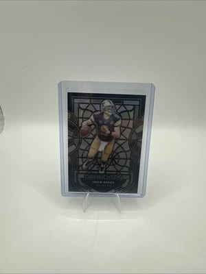 2024 Obsidiana Vitral Negro Drew Brees Estuche SSP Hit #10 SAINTS HOF Foto 1 de 2