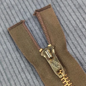 Vtg 50s Conmatic Conmar Separating Zipper Brown 20" NOS Deadstock - Picture 1 of 8