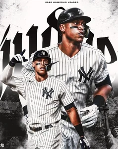 Baseball MLB Poster print - Aaron Judge NY Yankees - Artwork Art - Picture 1 of 1