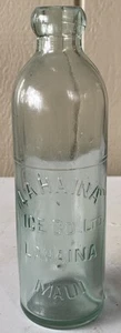 LAHAINA ICE CO. LTD MAUI HAWAII HUTCHINSON BLOB TOP HAWAIIAN SODA BOTTLE - Picture 1 of 10