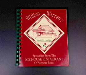 VTG 1993 Milton Warren's Ice House Restaurant Cookbook Virginia Beach VA - Foto 1 di 16