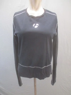Bontrager Size L Mens Black Drop Tail Long Sleeve Crew Neck Sports Pull Over 270 - Image 1 of 4