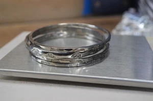 4 x Vintage handgefertigte Silber Armreifen - Taxco Mexico 925 Sterling - Bild 1 von 11