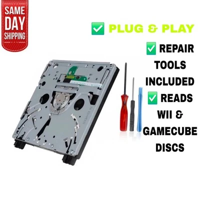 NEW REPLACEMENT DISC DRIVE FOR NINTENDO WII RVL-001 RVL-101 UNIVERSAL PLUG&PLAY - Image 1 of 2