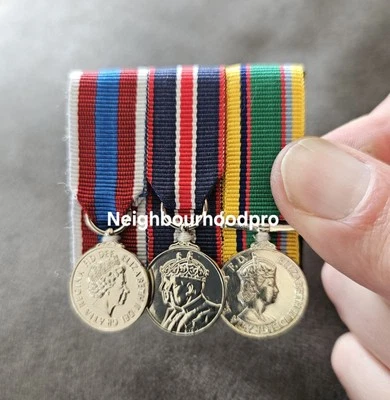 Platinum Jubilee, Kings Coronation & Army Cadet Force Mounted Mini Medal set