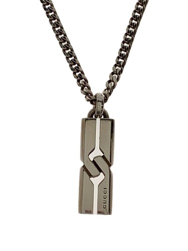 Collana Gucci uomo 738FI con top in argento SV925 usata