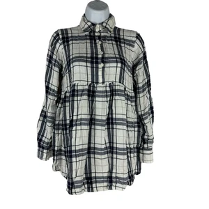 Isabel Maternity By Ingrid & Isabel Plaid Long Sleeve Top Womens Size XS - Picture 1 of 6