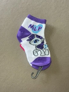 One Pair Of Hasbro My Little Pony Girls Ankle Socks~Sock Size 4-6, New With Tags - Picture 1 of 5