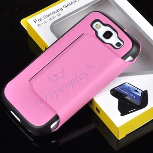 New Pink PU Leather Side Flip Stand Case Cover For Samsung Galaxy S 3 III I9300 - Picture 1 of 3