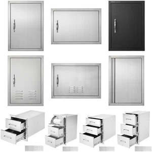 BBQ Access Door 27 Sizes Outdoor Kitchen Drawer BBQ Island Stainless Steel - Picture 1 of 326