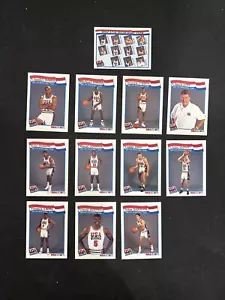 1991 NBA Hoops McDonalds USA Olympic Dream Team 12 Card Set Mint Jordan *L21 - Picture 1 of 14